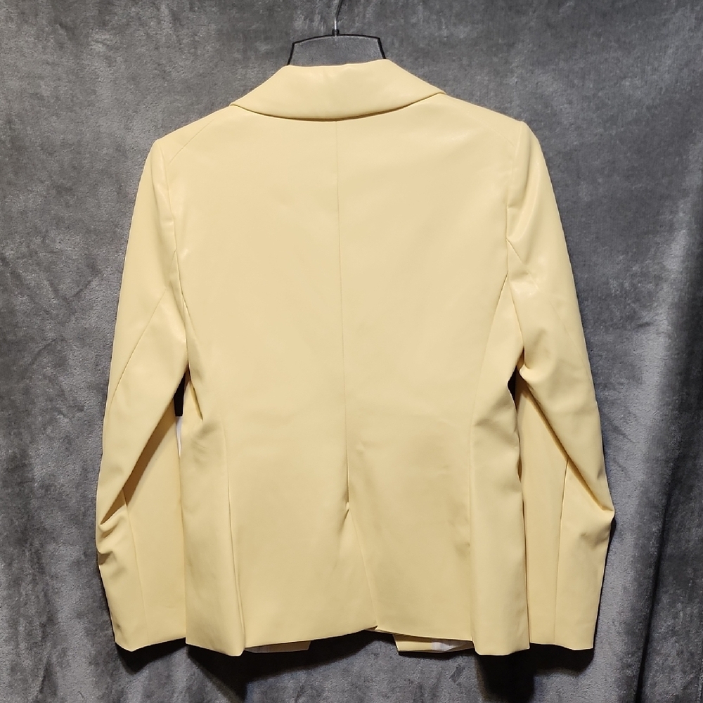 DKNY Light Yellow Double-Breasted Blazer Size 8 New With Tags - Picture 6 of 14